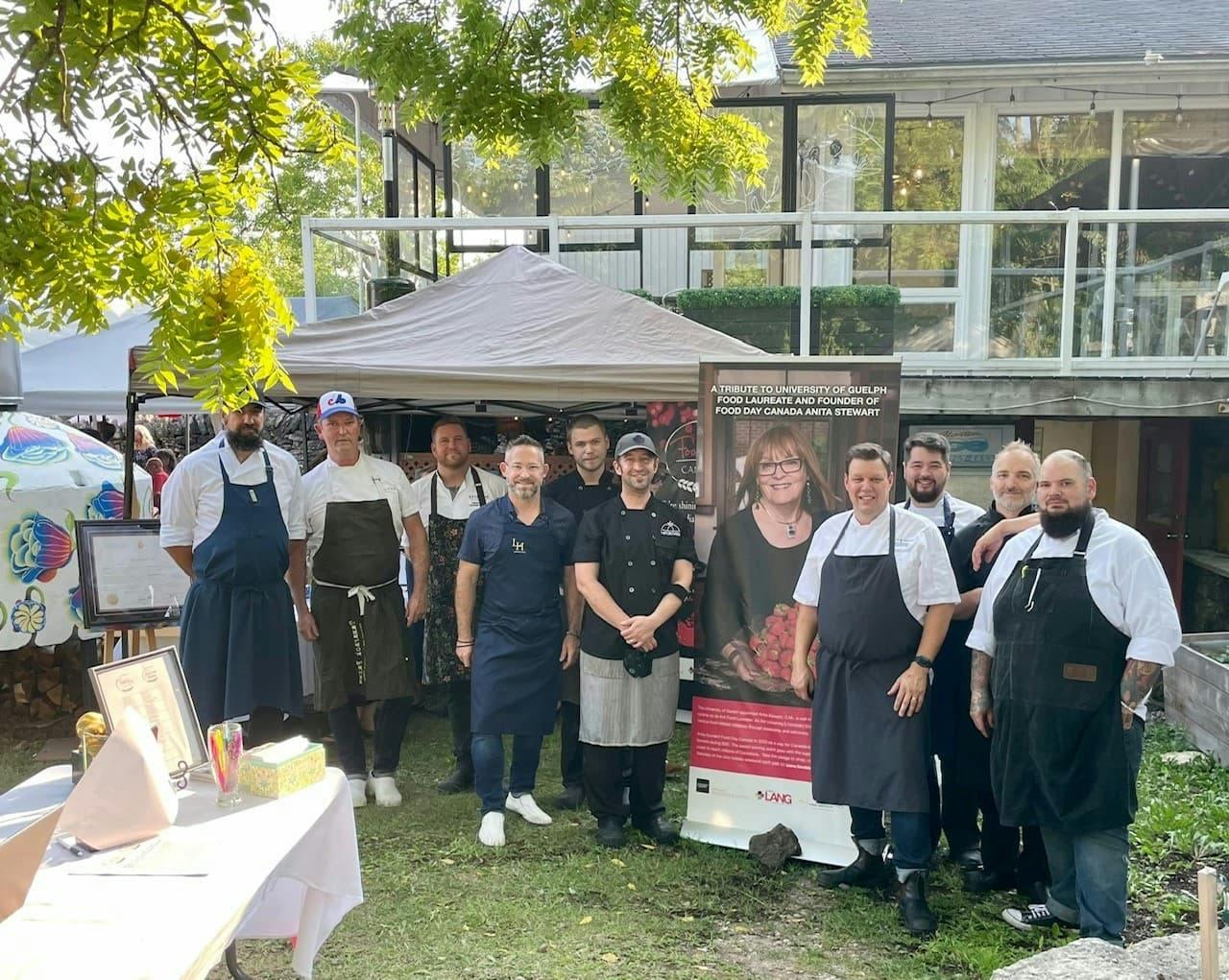 A group of chefs at an event for Food Day Canada.